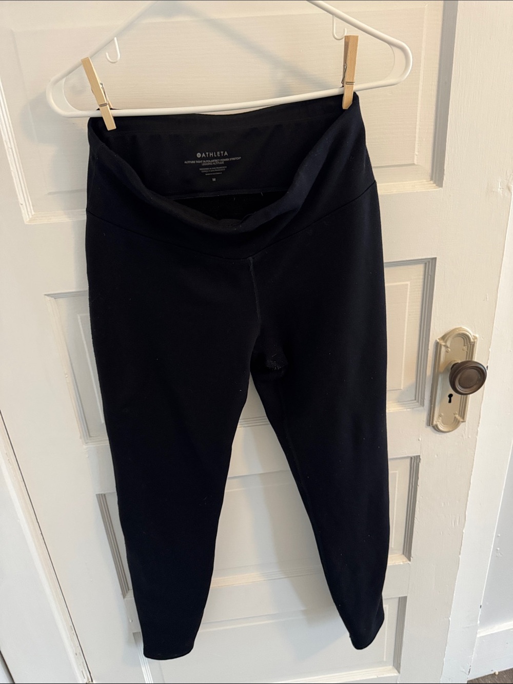 Athleta Black Fleece-lined Leggings